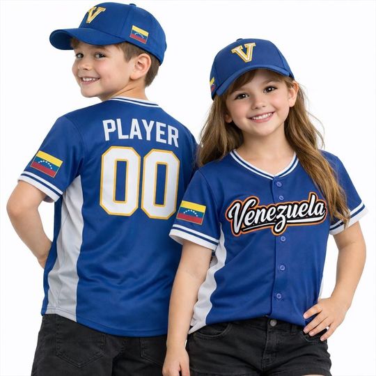 Discover Custom Venezuela Baseball Jersey, 2026 WBCC Fan Wear, Kids Youth Unisex