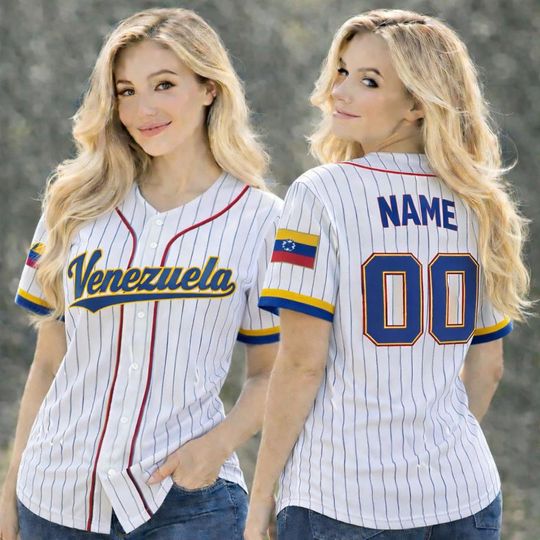 Discover Custom Venezuala All-Over Print Baseball Jersey 2026 World Baseball Classic , Venezuela Shirt, Gift For Her , Gift for Him