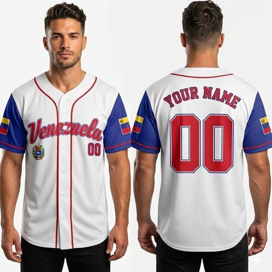 Discover Custom Name Number Venezuela Baseball Jersey 2026 World Baseball Classic Kid Youth Adult Size