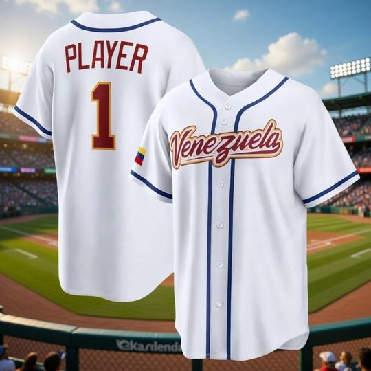 Discover Venezuela Baseball Jersey, Team Venezuela Baseball Shirt, Personalized Venezuela Jersey, Custom Venezuela Gift, Vinotinto Baseball Apparel
