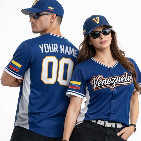 Discover Custom Venezuela Baseball 2026 Jersey, Personalized Venezuela WBCC Fans Shirt Baseball Jersey