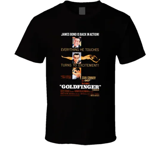Goldfinger James Bond T-Shirt featuring Sean Connery 007 Thunderball Action Design