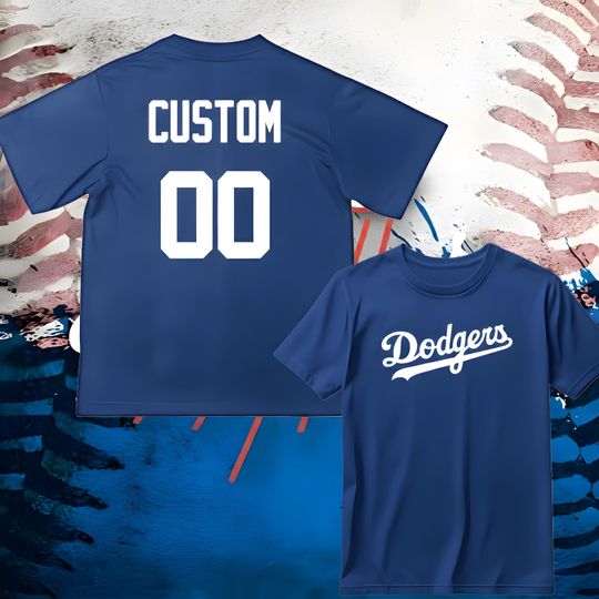 Discover Custom LA T-Shirt: Name & Number, Baseball Fan Gift