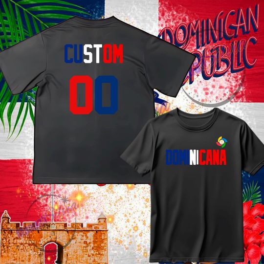 Discover World Baseball Classic 2026 Custom T-Shirt: Name & Number,  Baseball Fan Gift Republica Dominicana