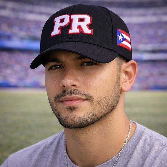 Discover Puerto Rico PR Baseball Cap, Embroidered Puerto Rican Flag Hat, Black Dad Hat, Latin Pride Cap, Adjustable Baseball Hat, Sports Fan Gift
