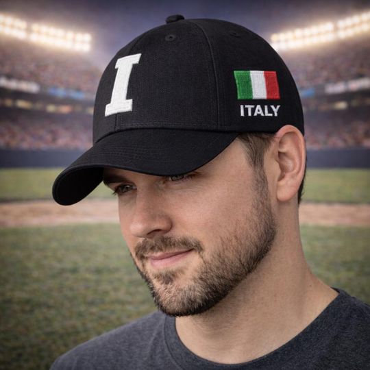 Discover Embroidered Italy Baseball Cap Italian Flag Adjustable Hat, Italy Fan Hat, Italian Pride Dad Hat, Baseball Fan Gift
