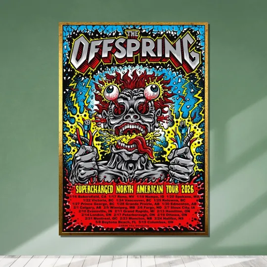 Discover The Offspring Supercharged North American Tour 2026 Poster