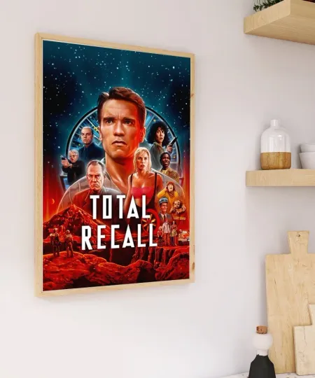 Discover Total Recall Classic Sci-Fi Action Movie Poster - Premium Matte Vertical