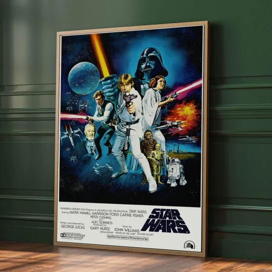 Discover Star Wars 1977 Classic Sci-Fi Movie Poster - Premium Matte Vertical Print