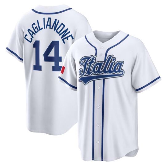 Discover Italy Baseball Jersey#14 Jac Caglianone ,Men's/Youth White 2026 World Baseball Classic