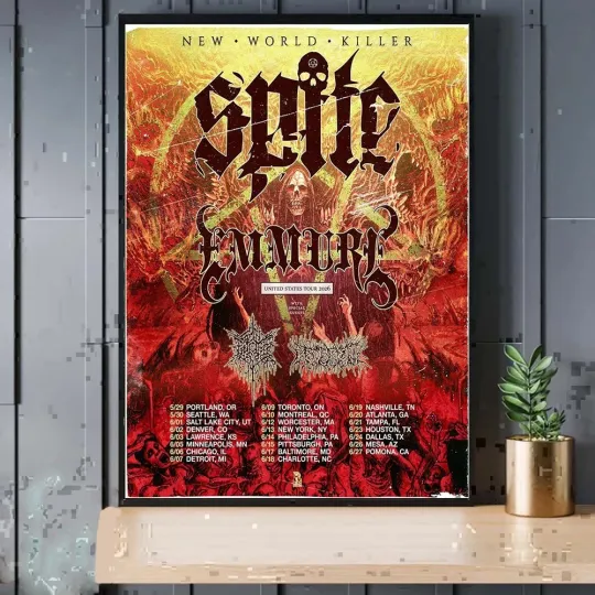 Discover SPITE The New World Killer Tour 2026 Poster