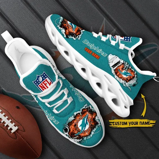 Personalized Miami Football Team Dolphinss Sneaker Max Soul Shoes Adults