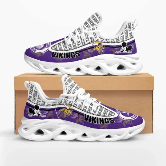 Discover Personalized Minnesota Football Team Vikingss Mouse Sneaker Max Soul Shoes Adult