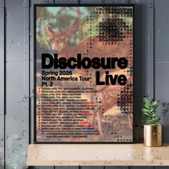 Discover Disclosure North America Tour Spring 2026 Vertical Poster
