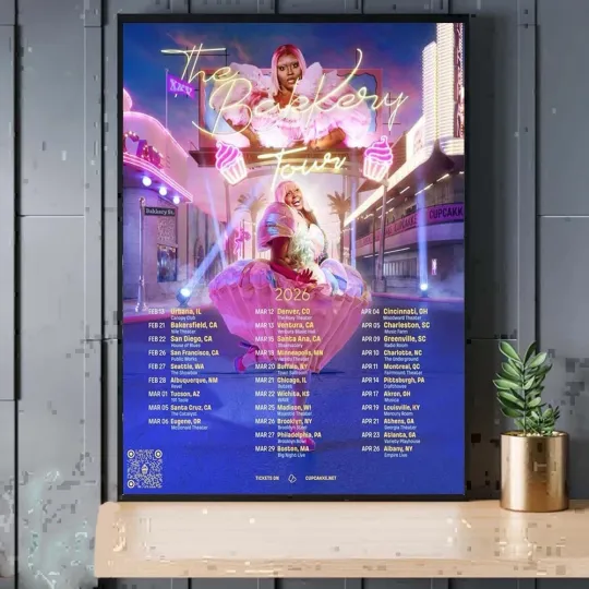 Discover CupcakKe The BakKery Tour 2026 North American Schedule Poster