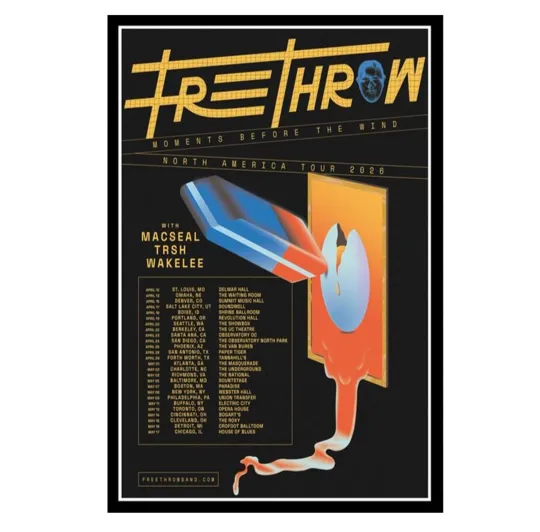 Discover Free Throw North America Tour 2026 Vertical Poster