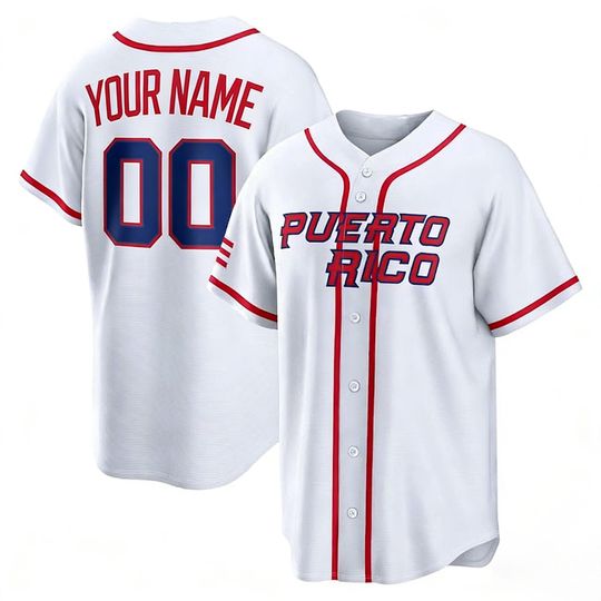 Discover Custom Puerto Rico Baseball Jersey,White 2026 World Baseball Classic,Limited Printed Shirt Man/Youth size,Fan Name Number Jersey