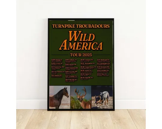 Discover Turnpike Troubadours Wild America Tour 2025 Concert Poster