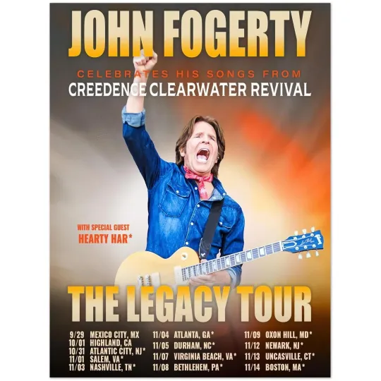 John Fogerty The Legacy Tour 2025 Poster