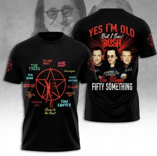 Discover Rush Band Fifty Something Tour 2026 AOP 3D T-Shirt