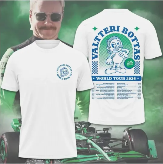 Discover Valtteri Bottas World Tour 2026 3D T-Shirt