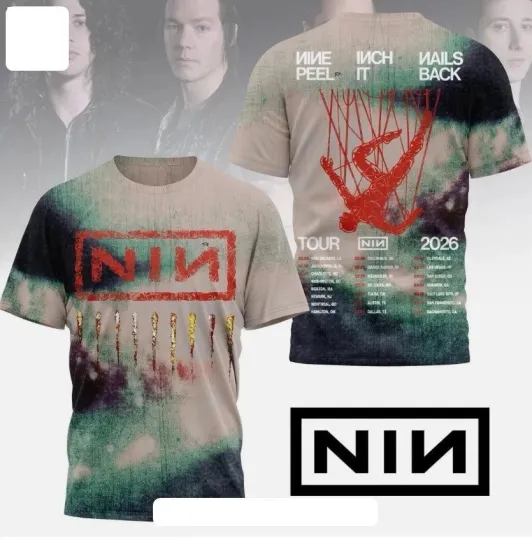 Discover Nine Inch Nails Peel It Back Tour 2026 3D T-shirt