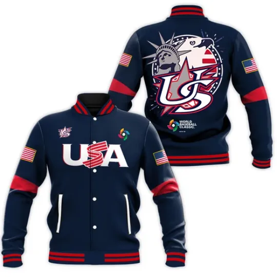 Discover USA Baseball 2026 World Baseball Classic Undefeated Baseball Jacket - S to 5XL