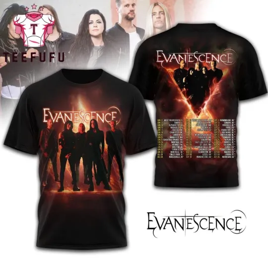 Hot Evanescence Music Graphic 2026 Tour 3D T-shirt