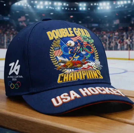 Discover 2026 USA Hockey Olympic Gold Medals Classic Cap, Print Hat - One Size