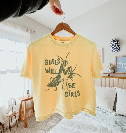 Girls Will Be Girls Crop Top Feminist Boxy Tee