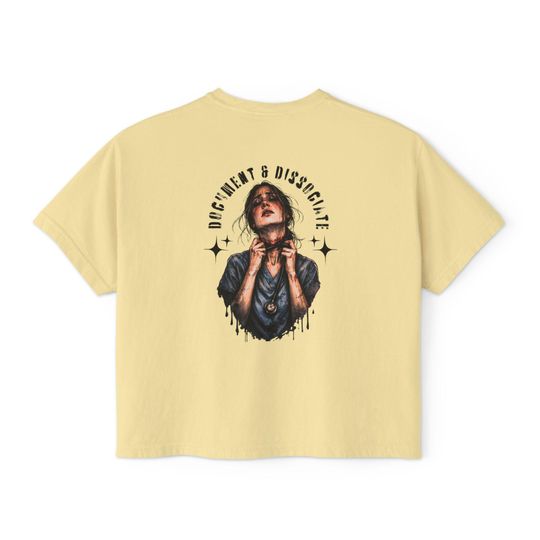 Discover Document & Dissociate Portrait tee | Women's Boxy Tee