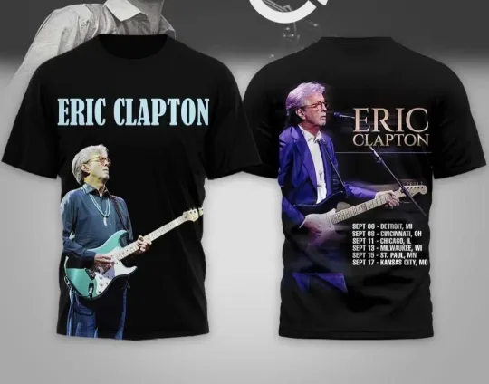 Eric Clapton 2026 North American Tour AOP 3D T-Shirt