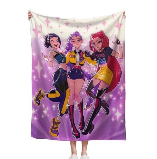 Discover K-Pop Demon Hunters Fleece Blanket, Concert Poster Art