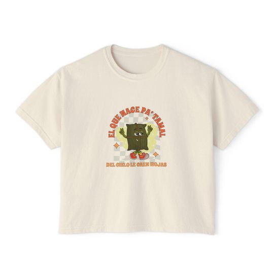 Discover Playful Women's Boxy Tee El Que Nace Pa Tamal Design