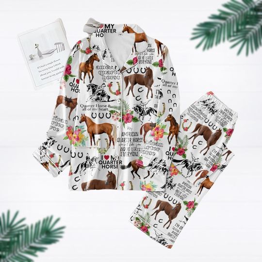 Discover Horse Pajamas, Horse Pajamas, Horse Lovers Pajama, Horse Pajamas Kid Women, Horse Racing Pajamas, Cowboy Shirt, Horse Lover Gift