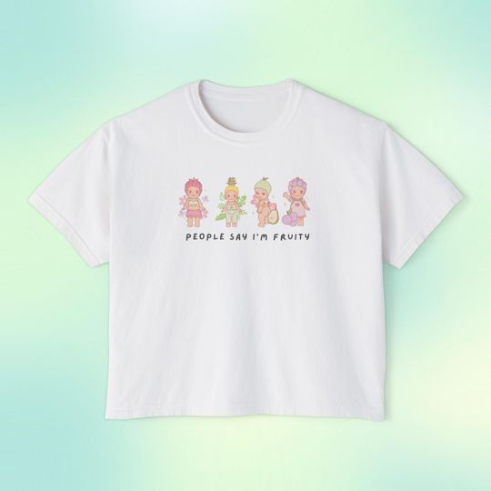 Discover Sonny Angel Fruity Tee | Vintage Inspired Cropped Boxy Shirt