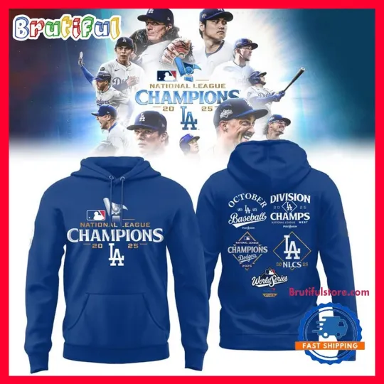 Discover Los Angeles Dodgers National League Champions 2025 Hoodie