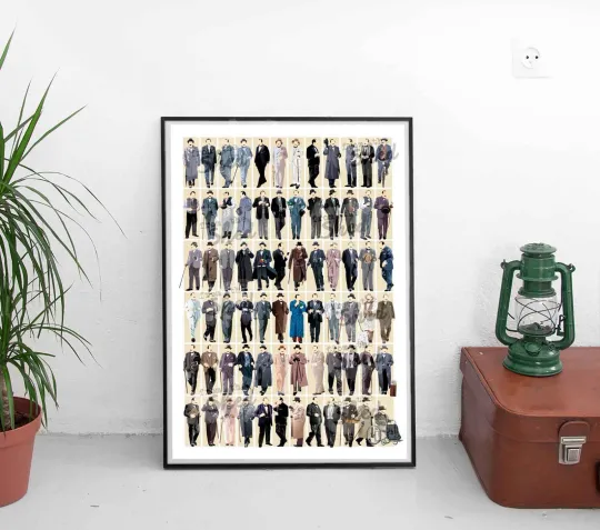 Discover Poirot Wall Art Print, Agatha Christie Detective TV Show Poster, Premium Matte Vertical Poster
