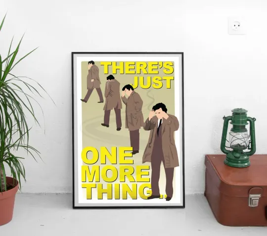 Discover Columbo - Just One More Thing Vertical Poster - TV Show Memorabilia - Peter Falk - 70s