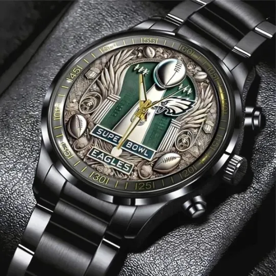 Discover Philadelphia Eagles Black Stainless Steel Watch