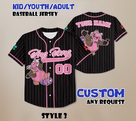 Discover Custom Bing Bong Inside Out Baseball Jersey, Disney Inside Out 2 Cartoon Shirt