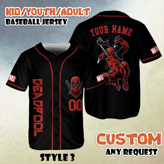 Discover Custom Deadpool Baseball Jersey, Wolverine And Deadpool Shirt, Hero Sport Shirt, Marvel Matching Baseball Team Outfit