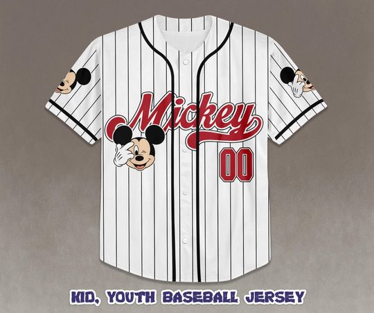 Discover Custom Mickey Mouse Baseball Jersey, Disney Matching Outfit