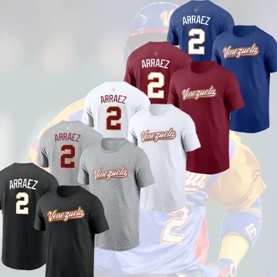 Discover Luis Arraez #2 Venezuela 2026 World Baseball Name & Number Gift For Fan