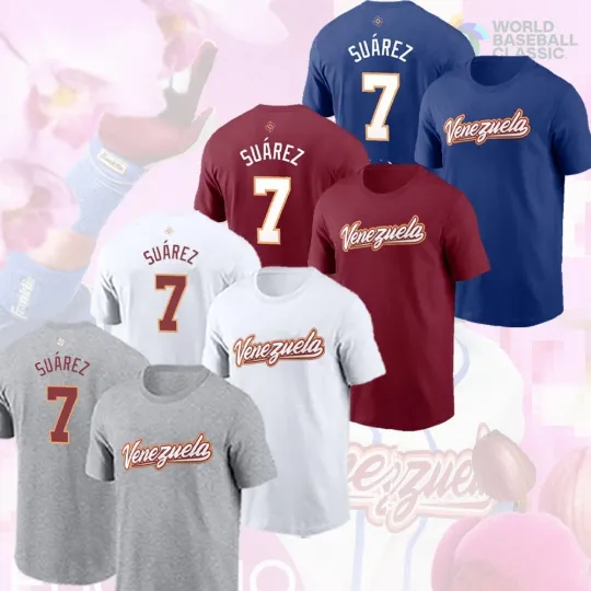 Discover Eugenio Suárez #7 Venezuela 2026 World Baseball Name & Number Gift For Fan