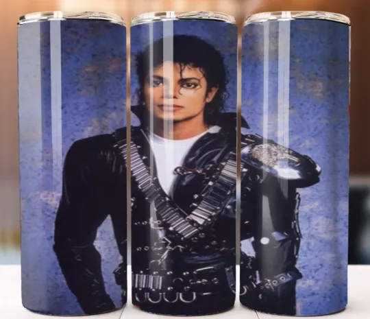 Discover Michael Jackson Tumbler 20oz Cup Mug w/ Straw Style Great for Gifting to a Fan