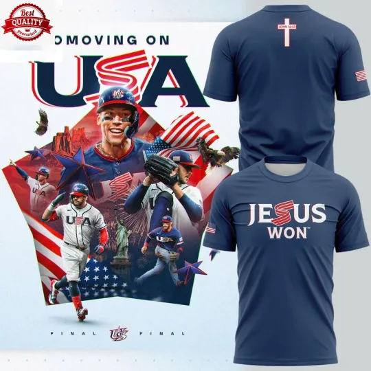 Discover USA Team Jesus Won John 16:33 World Baseball Classic 2026 T-Shirt All Size