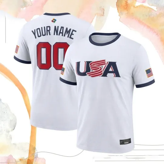 Discover Custom Name - USA Baseball 2026 World Baseball Classic T-Shirt USA Size S-5XL
