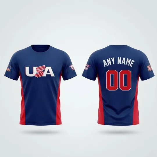 Discover Custom Name - USA Baseball 2026 World Baseball Classic T-Shirt USA Size S-5XL