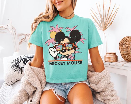 Disney World Boxy T-Shirt - Hollywood Studios, Epcot, Magic Kingdom - Vintage Mickey Sunglasses - Comfort Colors Boxy Tee